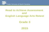 Read to Achieve Assessment and English Language Arts Retest Grade 3 2015.