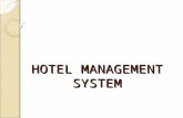 HOTEL MANAGEMENT SYSTEM. INTRODUCTION Data base management system for hotel Rooms allotment organization Staff organization Food organization Other facilities.