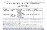 Doc.: IEEE 802.11-07/2114r0 Submission July 2007 Semih Serbetli, PhilipsSlide 1 Rotated and Scaled Alamouti Coding Date: 2007-07-17 Authors: Notice: This.