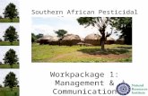 Southern African Pesticidal Plants Project Workpackage 1: Management & Communication.