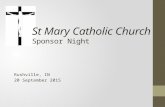 St Mary Catholic Church Sponsor Night Rushville, IN 20 September 2015.