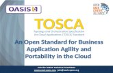 An Open Standard for Business Application Agility and Portability in the Cloud TOSCA Topology and Orchestration Specification for Cloud Applications (TOSCA)