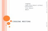 COGGING MEETING Cogging Semi-Fine Adjust without collisions? Fine Adjust When? Cogging Meeting – 05.11.2009 1 Sophie BARON.