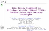 Uni S T.E.Sale et al., HPSP 9, Sapporo 2000, paper 27P15. Gain-Cavity Alignment in Efficient Visible (660nm) VCSELs Studied Using High Pressure Techniques.