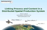 Any data..! Any where..! Any time..! Linking Process and Content in a Distributed Spatial Production System Pierre Lafond HydraSpace Solutions Inc .