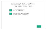 ADDITION SUBTRACTION MECHANICAL MATH ON THE ABACUS END.