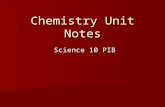 Chemistry Unit Notes Science 10 PIB Science 10 PIB.