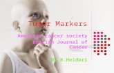 Tumor Markers American cancer society British Journal of Cancer By B.Heidari.