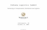 Confidential Indiana Logistics Summit Partnering in Transportation, Distribution and Logistics Indianapolis, IN October 19, 2005.