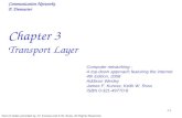 1 Chapter 3 Transport Layer Part of slides provided by J.F Kurose and K.W. Ross, All Rights Reserved 3-1 Communication Networks P. Demeester Computer.