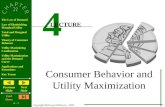 4 - 1 Copyright McGraw-Hill/Irwin, 2002 The Law of Demand Law of Diminishing Marginal Utility Total and Marginal Utility Theory of Consumer Behavior Utility.