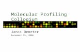 Molecular Profiling Colloqium Janos Demeter December 15, 2006.