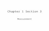 Chapter 1 Section 3 Measurement. Objectives and Questions.