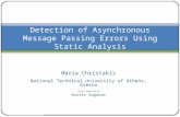 Maria Christakis National Technical University of Athens, Greece Joint work with Kostis Sagonas Detection of Asynchronous Message Passing Errors Using.