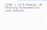 CCNA 1 v3.0 Module 10 Routing Fundamentals and Subnets.