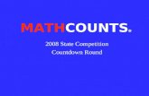 MATHCOUNTS ïƒ¢ 2008 State Competition Countdown Round