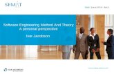 Software Engineering Method And Theory A personal perspective Ivar Jacobson.