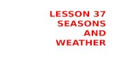 LESSON 37 SEASONS AND WEATHER 名词于形容词 名词 形容词 rain rainy 下雨的 snow snowy 下雪的 wind windy 刮风的 cloud cloudy 多云的 sun sunny 晴朗的.