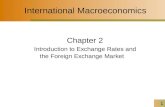 1 International Macroeconomics Chapter 2 Introduction to Exchange Rates and the Foreign Exchange Market.
