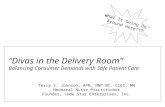“Divas in the Delivery Room” Balancing Consumer Demands with Safe Patient Care Terry S. Johnson, APN, NNP-BC, CLEC, MN Neonatal Nurse Practitioner Founder,