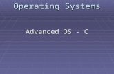 Operating Systems Advanced OS - C. OS Advanced The User Interface.