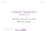 Fall 2006 1 EE 333 Lillevik 333f06-l14 University of Portland School of Engineering Computer Organization Lecture 14 Memory hierarchy, locality Memory.