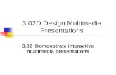3.02D Design Multimedia Presentations 3.02 Demonstrate interactive multimedia presentations.
