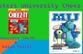 MONSTERS UNIVERSITY PREVIEW Organized by the image displayed on the face of the Cheez-It Univariate Qualitative We collected six data points because.