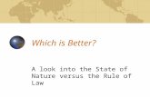 Which is Better? A look into the State of Nature versus the Rule of Law