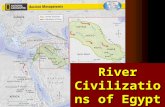 River Civilizations of Egypt. Pyramids of the Nile.