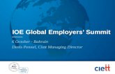 IOE Global Employers’ Summit 6 October - Bahrain Denis Pennel, Ciett Managing Director.