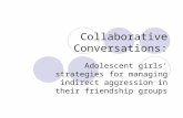 Collaborative Conversations: Adolescent girls’ strategies for managing indirect aggression in their friendship groups.