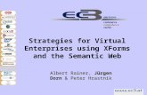Strategies for Virtual Enterprises using XForms and the Semantic Web Albert Rainer, Jürgen Dorn & Peter Hrastnik.