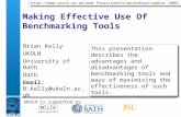 A centre of expertise in digital information management Making Effective Use Of Benchmarking Tools Brian Kelly UKOLN University of Bath.