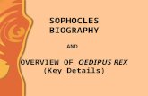 SOPHOCLES BIOGRAPHY AND OVERVIEW OF OEDIPUS REX (Key Details)
