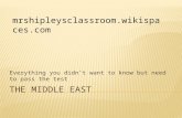 Everything you didn’t want to know but need to pass the test mrshipleysclassroom.wikispaces.com.