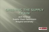 Jack Ampuja Supply Chain Optimizers Niagara University.