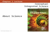 Chapter 1 Lecture Conceptual Integrated Science Second Edition © 2013 Pearson Education, Inc. About Science.