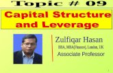 1. Zulfiqar Hasan 2 Contents Capital Structure Policy: Objective of capital structure policy, optimal capital structure, Theories of Capital Structure,