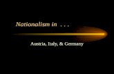 Nationalism in... Austria, Italy, & Germany Austrian Empire The Austrian Empire was a collection of many diverse nationalities, languages, and religions.
