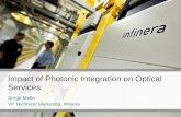 Impact of Photonic Integration on Optical Services Serge Melle VP Technical Marketing, Infinera.