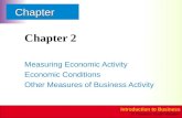 Introduction to Business © Thomson South-Western ChapterChapter Chapter 2 Measuring Economic Activity Economic Conditions Other Measures of Business Activity.