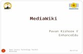12/5/2015 Open Source Technology Toolkit Workshop 1 MediaWiki Pavan Kishore V EnhanceEdu.