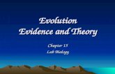 Evolution Evidence and Theory Chapter 15 Lab Biology.