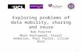 Exploring problems of data mobility, sharing and reuse Rob Procter Mark Hartswood, Stuart Anderson, Paul Taylor, Lilian Blot 1.