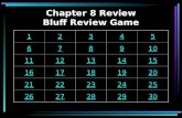 Chapter 8 Review Bluff Review Game 12345 678910 1112131415 1617181920 2122232425 2627282930.