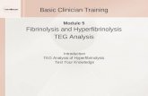 Module 5 Fibrinolysis and Hyperfibrinolysis TEG Analysis Basic Clinician Training Introduction TEG Analysis of Hyperfibrinolysis Test Your Knowledge.
