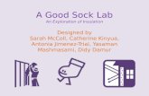 A Good Sock Lab An Exploration of Insulation Designed by Sarah McColl, Catherine Kinyua, Antonia Jimenez-Trial, Yasaman Mashmasami, Didy Damur.
