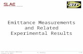 Emittance Measurements and Related Experimental Results 15th ATF2 Project Meeting, January 24 2013M. Woodley1/44.
