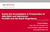 Inside the Investigation & Prosecution of AML/BSA and Sanctions: FinCEN and the Bank Regulators. Travis P. Nelson New York, NY / Princeton, NJ (212) 549-0236.